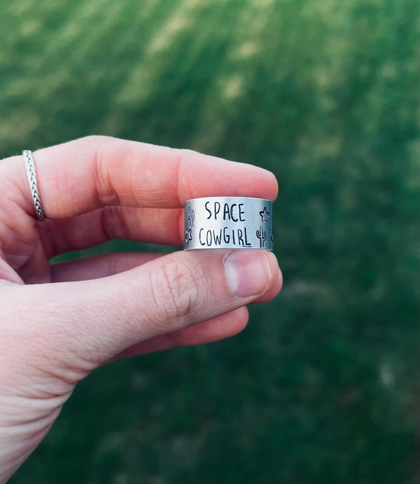 Space Cowgirl Stamped Ring