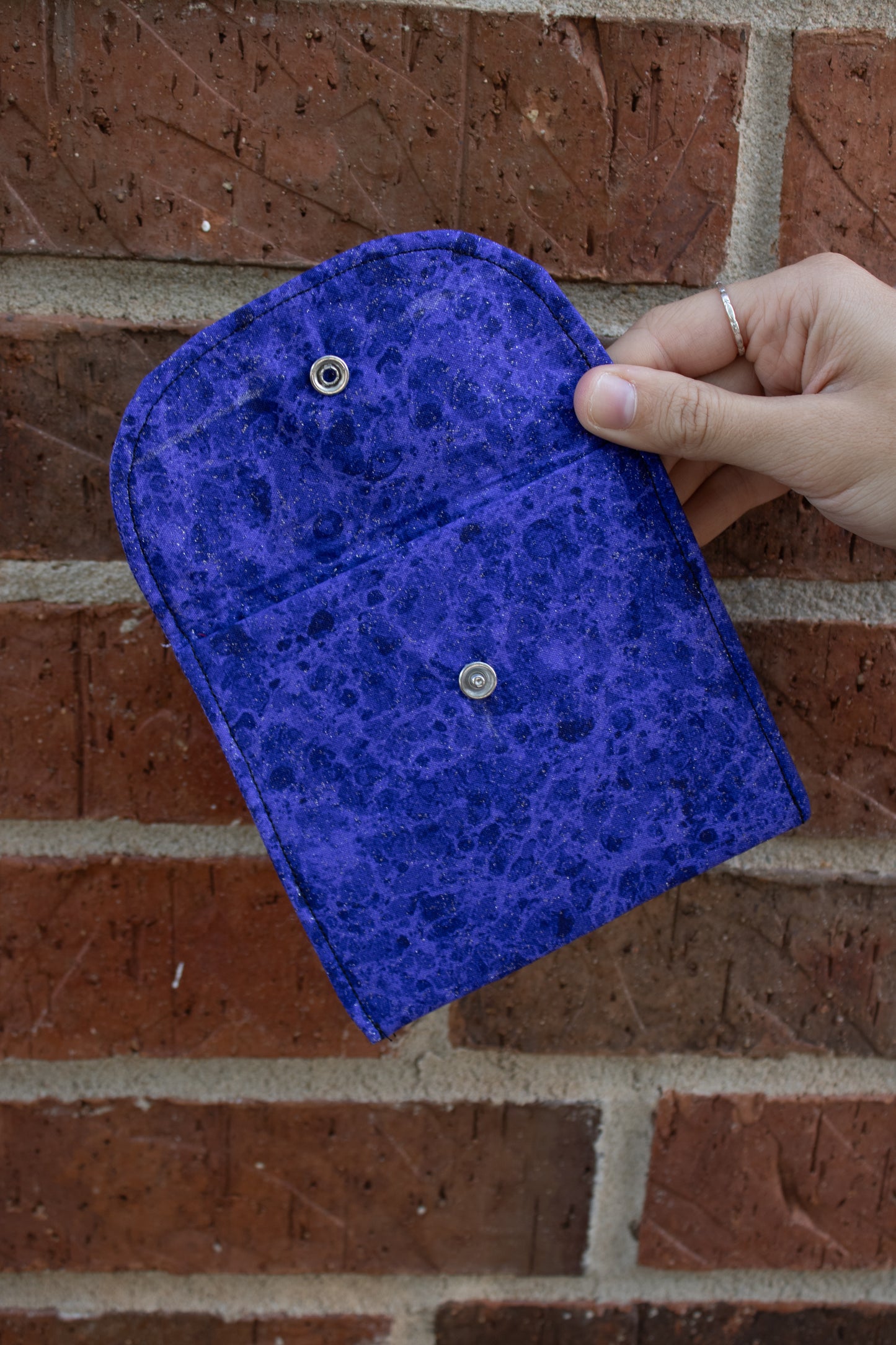 Deep Purple Hand-Quilted Wallet