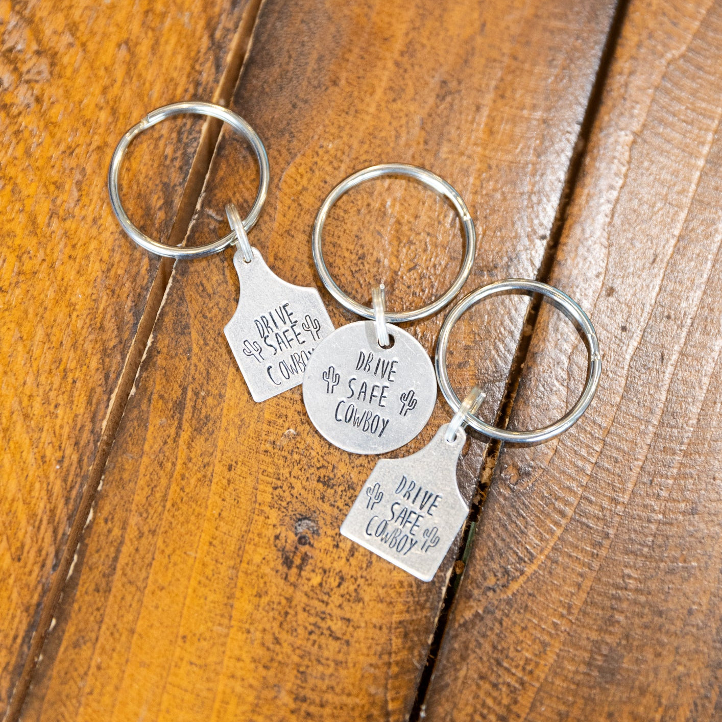 Drive Safe Cowboy Keychain