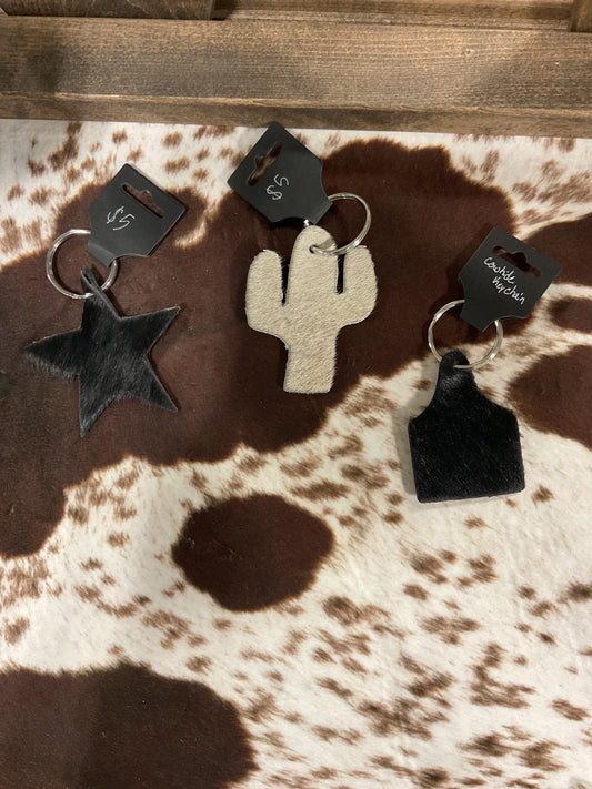 Cowhide Keychains