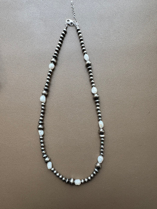 Fancy – Freshwater Pearl & Navajo Pearl Necklace