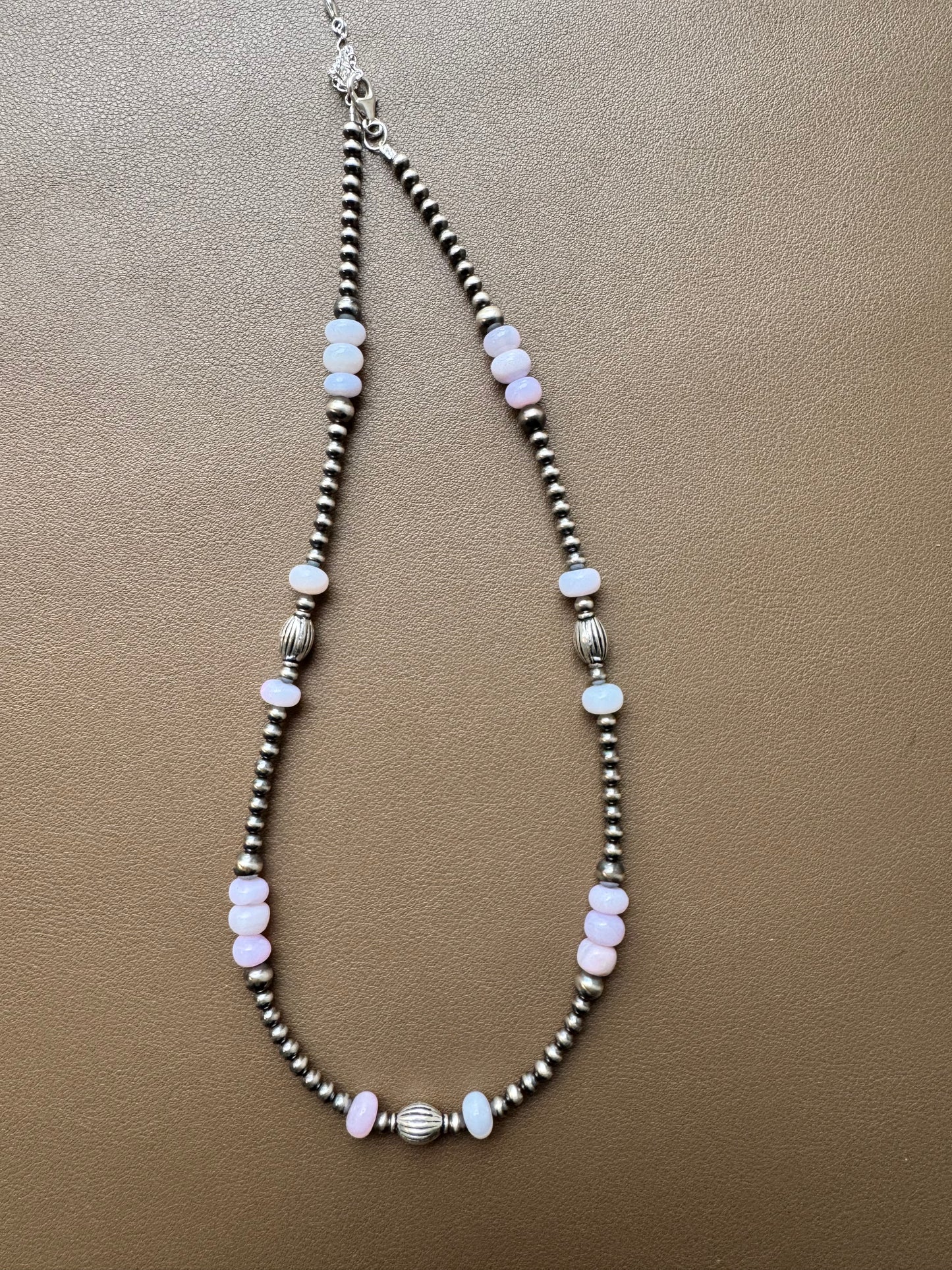Momma Loves Me – Purple Opal & Navajo Pearl Necklace