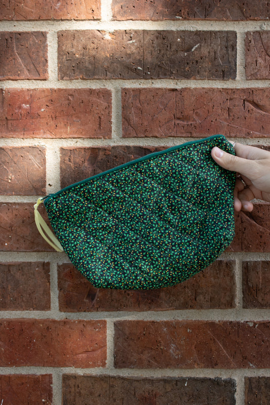 Leafy Green Hand-Quilted Bag